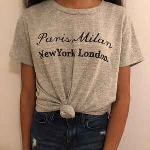 Forever 21 gray graphic tee